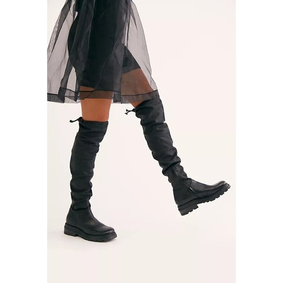 A.S. 98 Free People Rae Second Skin Over The Knee Boots in...